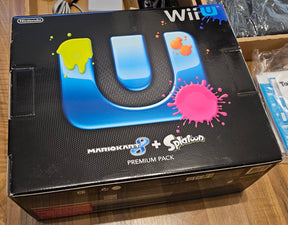 Nintendo Wii U Premium Pack 32GB schwarz inkl Mario Kart 8 vorinstalliert Splatoon DLCCode [Wie Neu]