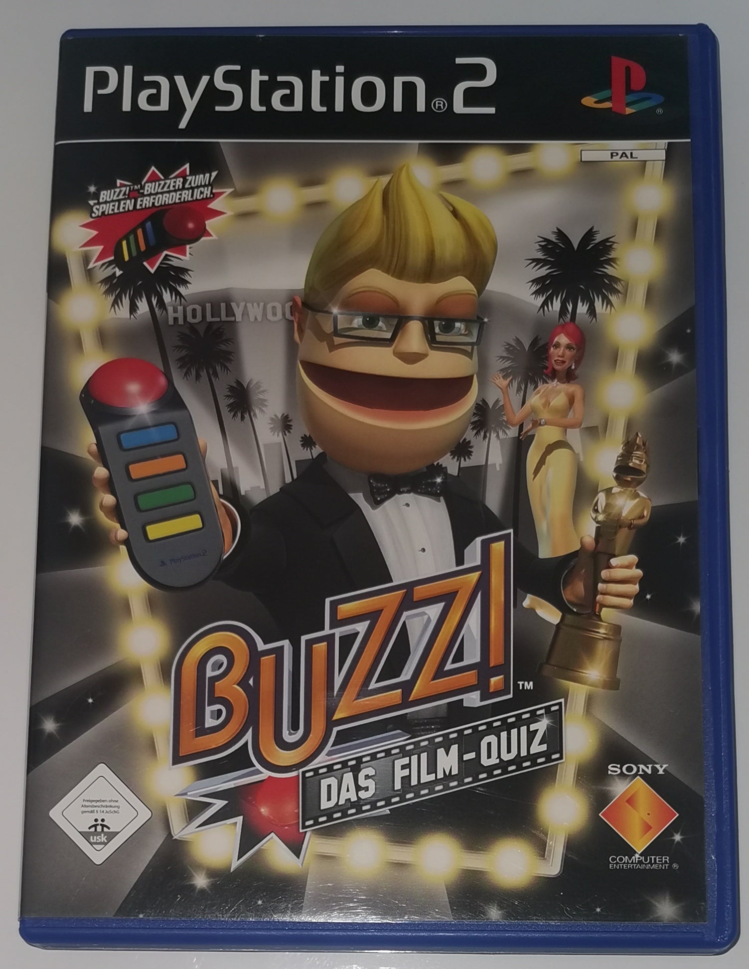 BUZZ Das FilmQuiz inkl 4 Buzzer (Playstation 2) [Gut]