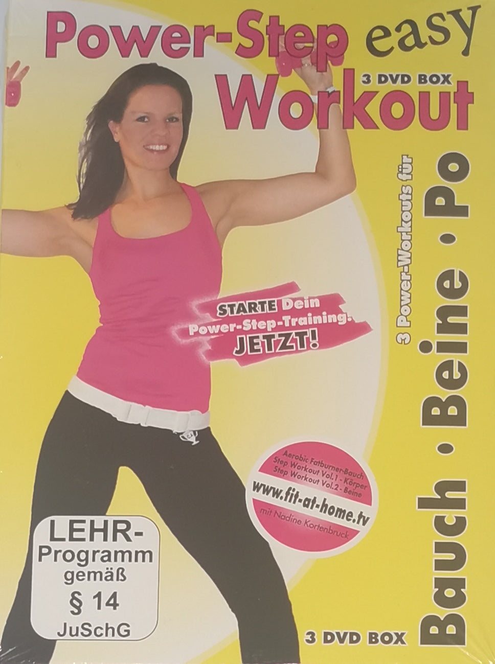 Easy Power Step Aerobic Fatburner Workout Bauch Beine Po 3 DVD Fitness Box  [Neu]