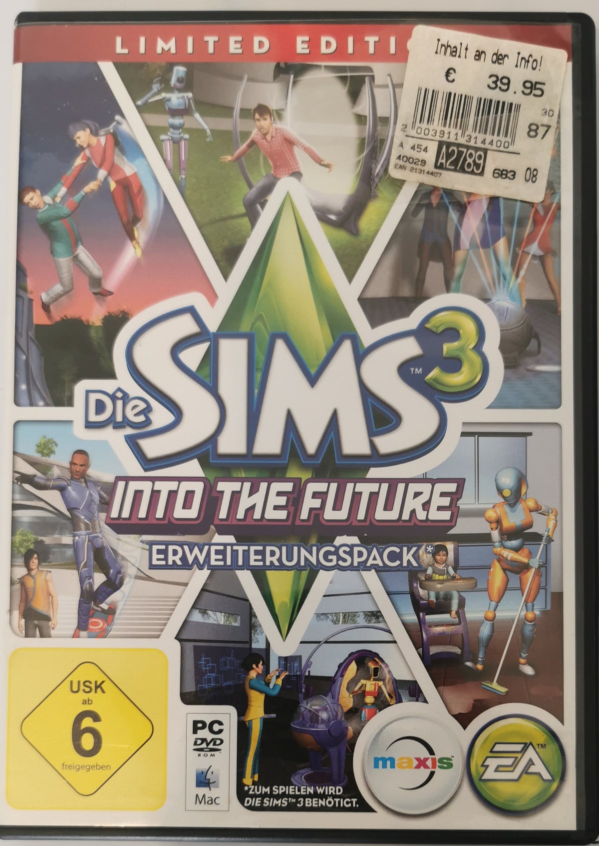 Die Sims 3: Into the Future Limited Edition (Erweiterungspack) (Windows) [Sehr Gut]