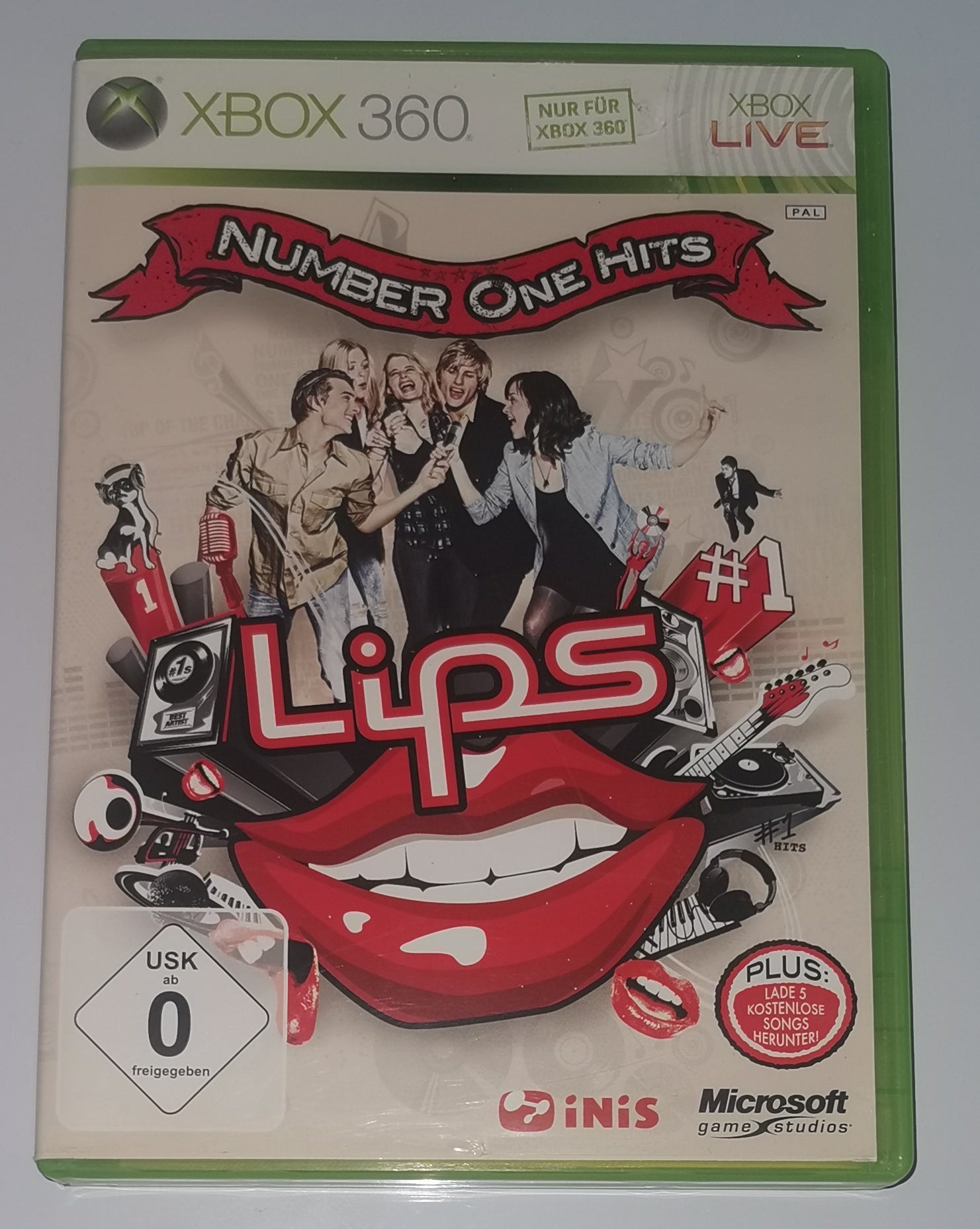 Lips Number One Hits Bundle fuer Xbox 360 [Gut]