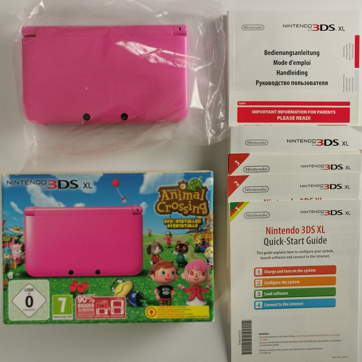 Nintendo 3DS XL Pink Animal Cross.[3DS]