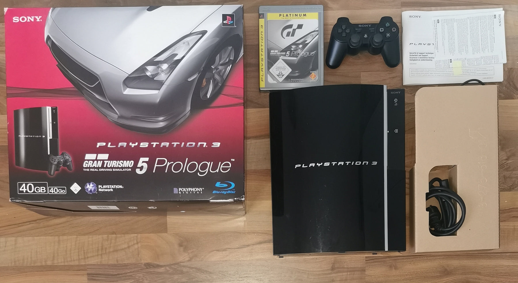 PlayStation 3 Konsole 40 GB Black inkl. Gran Turismo 5 Prologue [Sehr Gut]