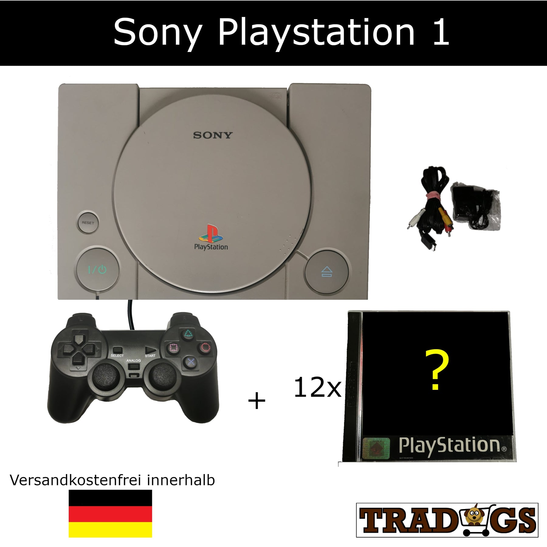 Playstation 1 Konsole m.12 Spiele [PS1]