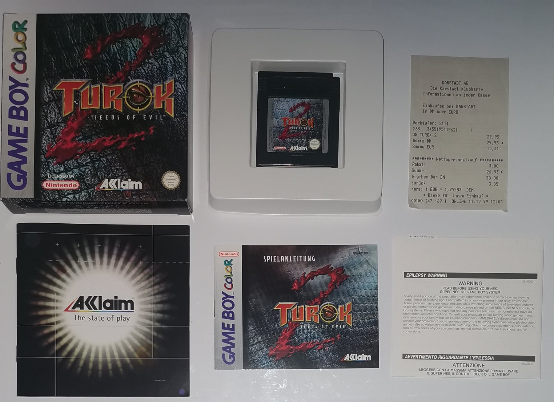 Turok 2 Seeds of Evil (Game Boy Color) [Wie Neu]