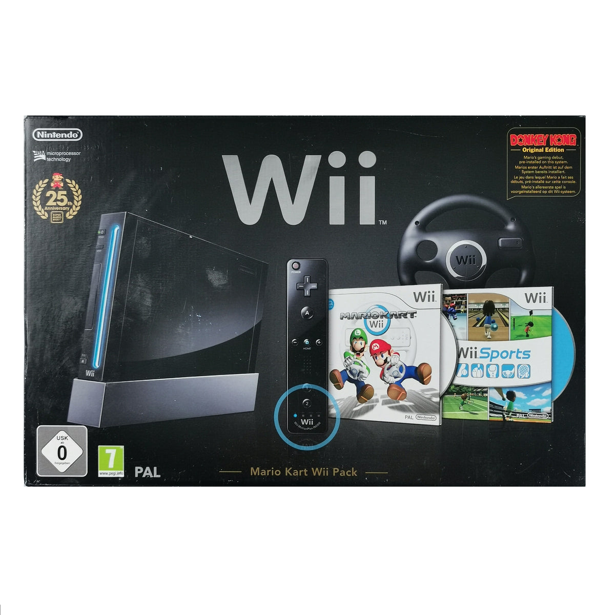 Nintendo Wii m. Spielen schwarz [Wii]