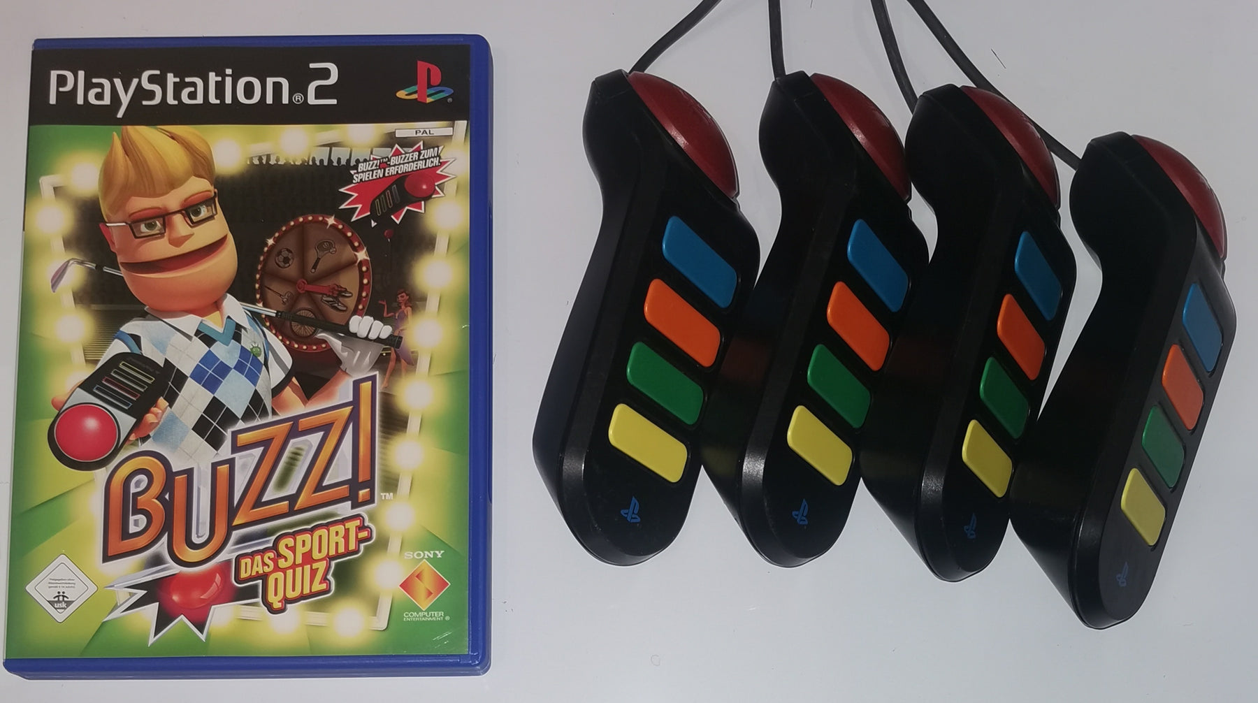 BUZZ! Das Sport Quiz inkl. 4 Buzzer (Playstation 2) [Gut]
