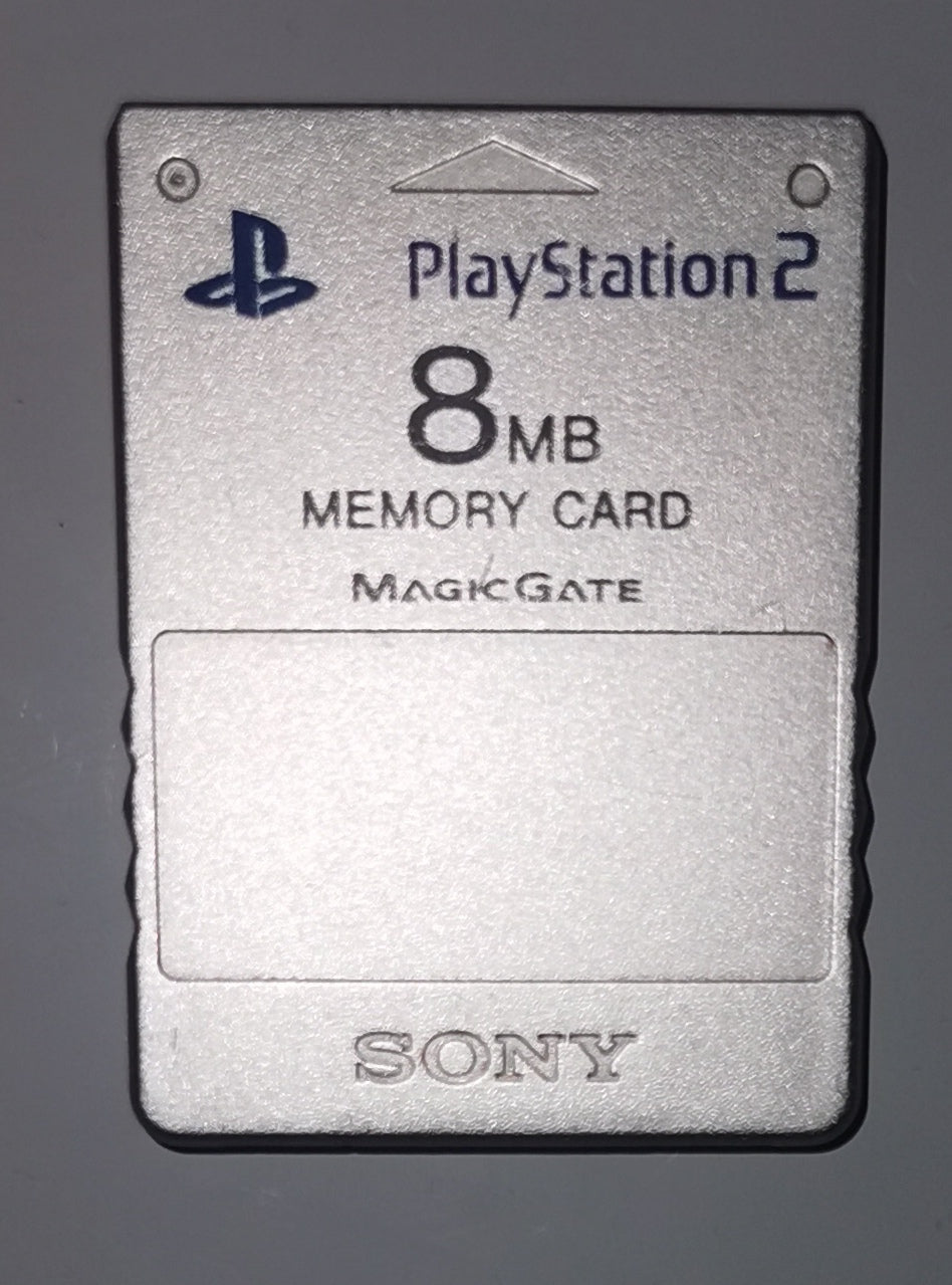 Playstation 2 Memory Card satin silver [Gut]