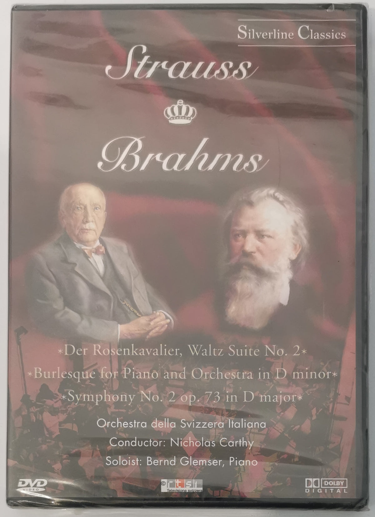 Strauss Brahms Der Rosenkavalier Waltz Suite Nol 2 Burlesque for Piano and Orchestra Symphony No 2 (DVD) [Neu]