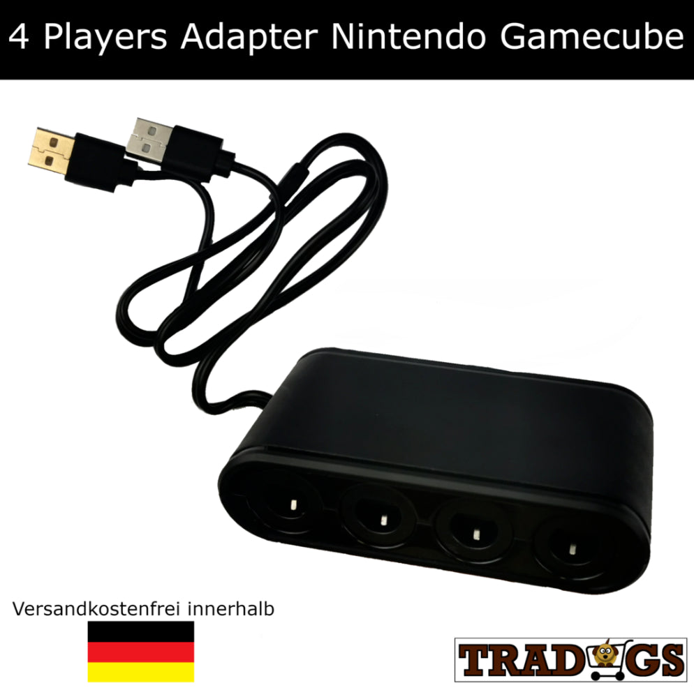 4 Port GameCube Controller Adapter fuer Nintendo Switch Wii U PC USB [Neu]
