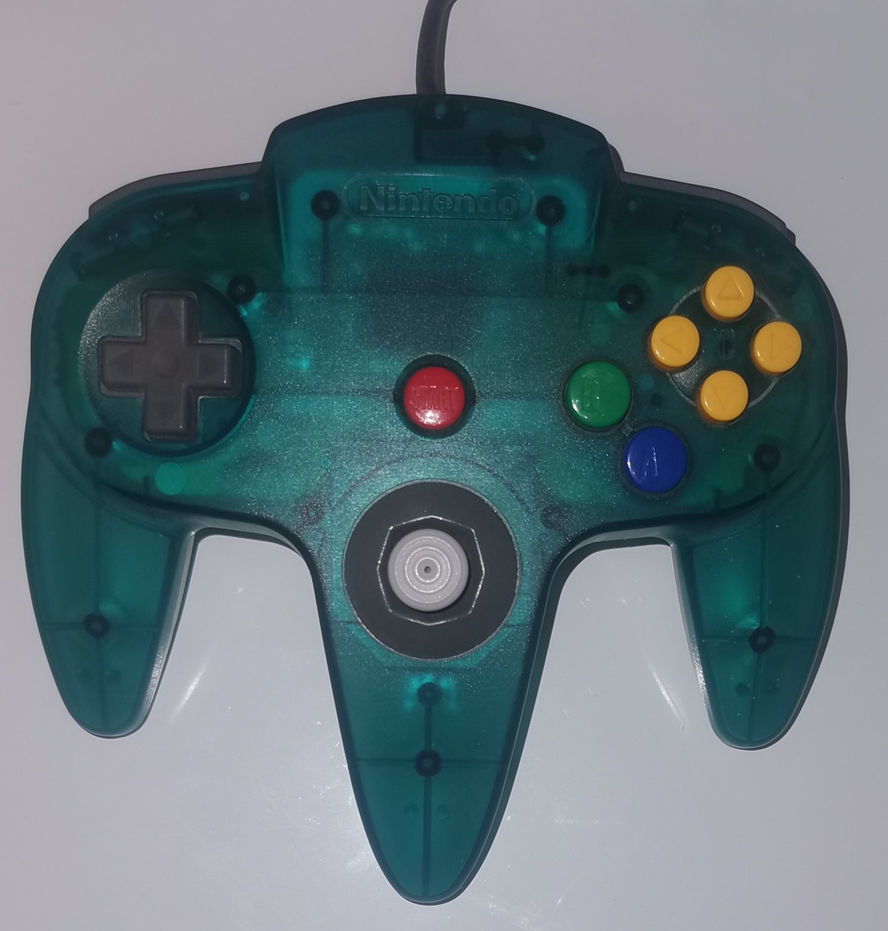 Nintendo 64 N64 Controller Control Pad Clear Ice Blue Blau transparent [Gut]