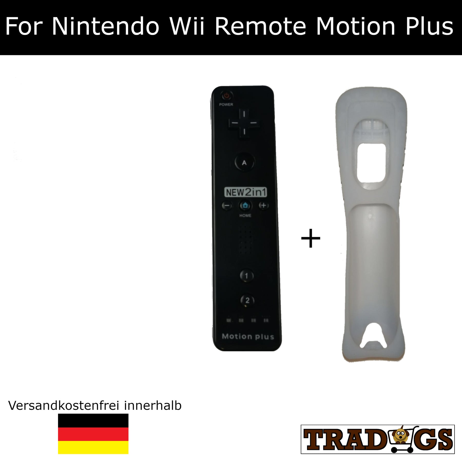 Nintendo Wii Remote Motion Plus 2 in 1 Plus Nunchuk  [Neu]