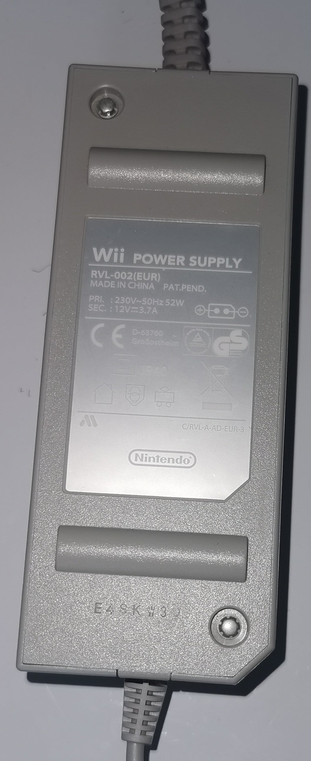 NINTENDO WII Power Supply [Sehr Gut]