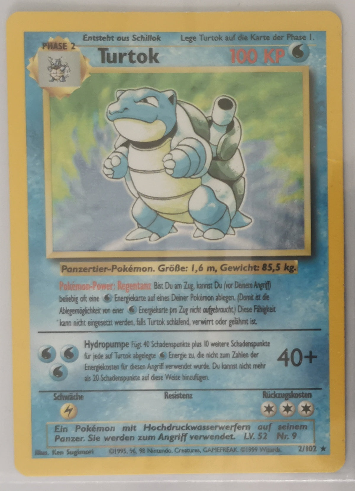 Pokemonkarte Turtok Base Set Deutsch [Sehr Gut]