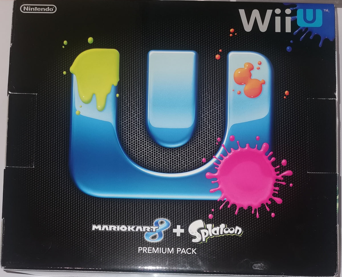 Nintendo Wii U Premium Pack 32GB schwarz inkl Mario Kart 8 vorinstalliert Splatoon DLCCode [Wie Neu]