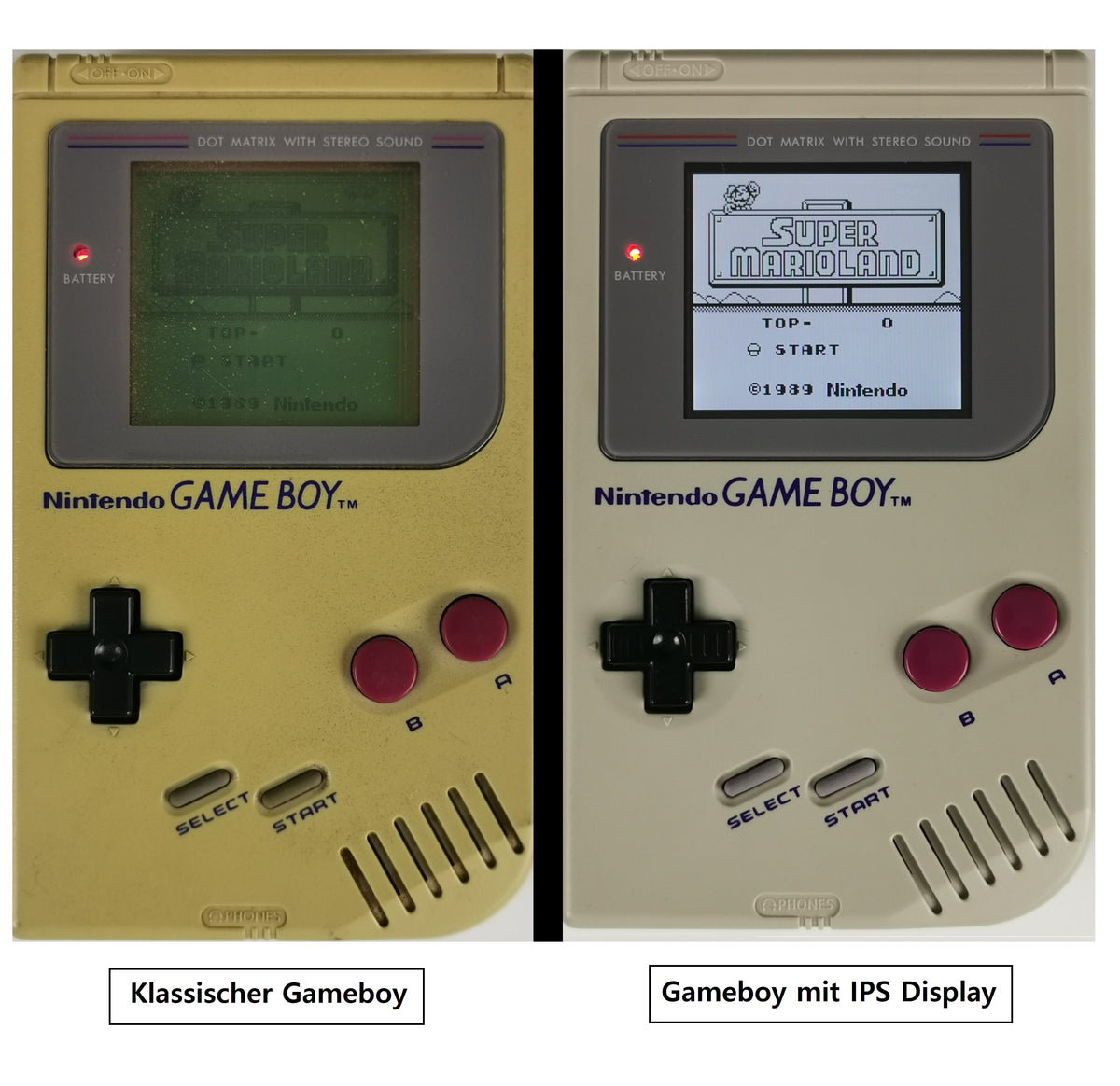 GameBoy Classic Grau IPS Display [GB]