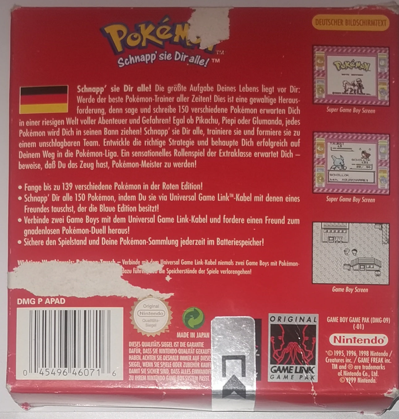 Pokemon Rote Edition (Game Boy) [Gut]