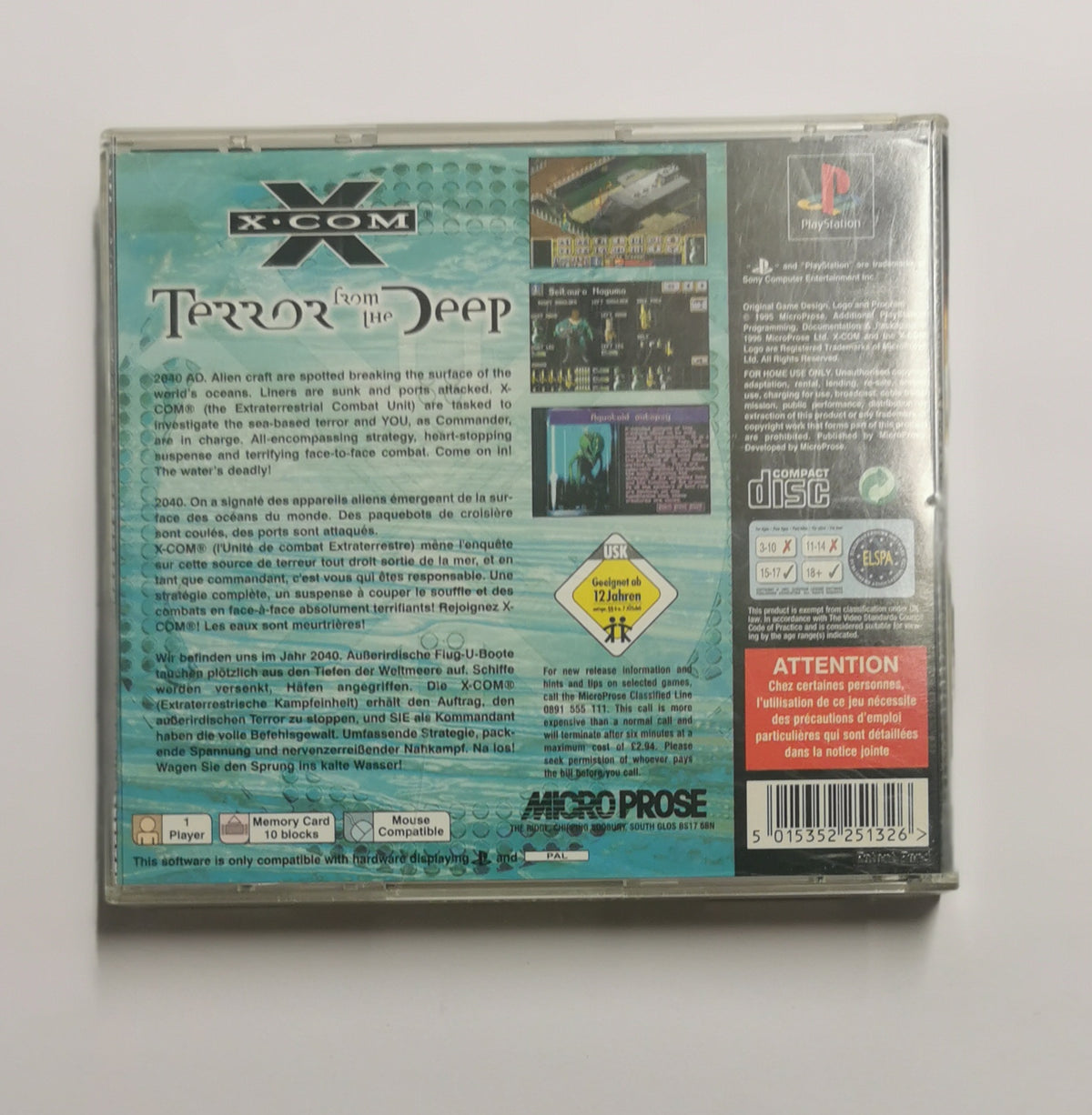 XCOM Terror from the Deep (Playstation 1) [Wie Neu]