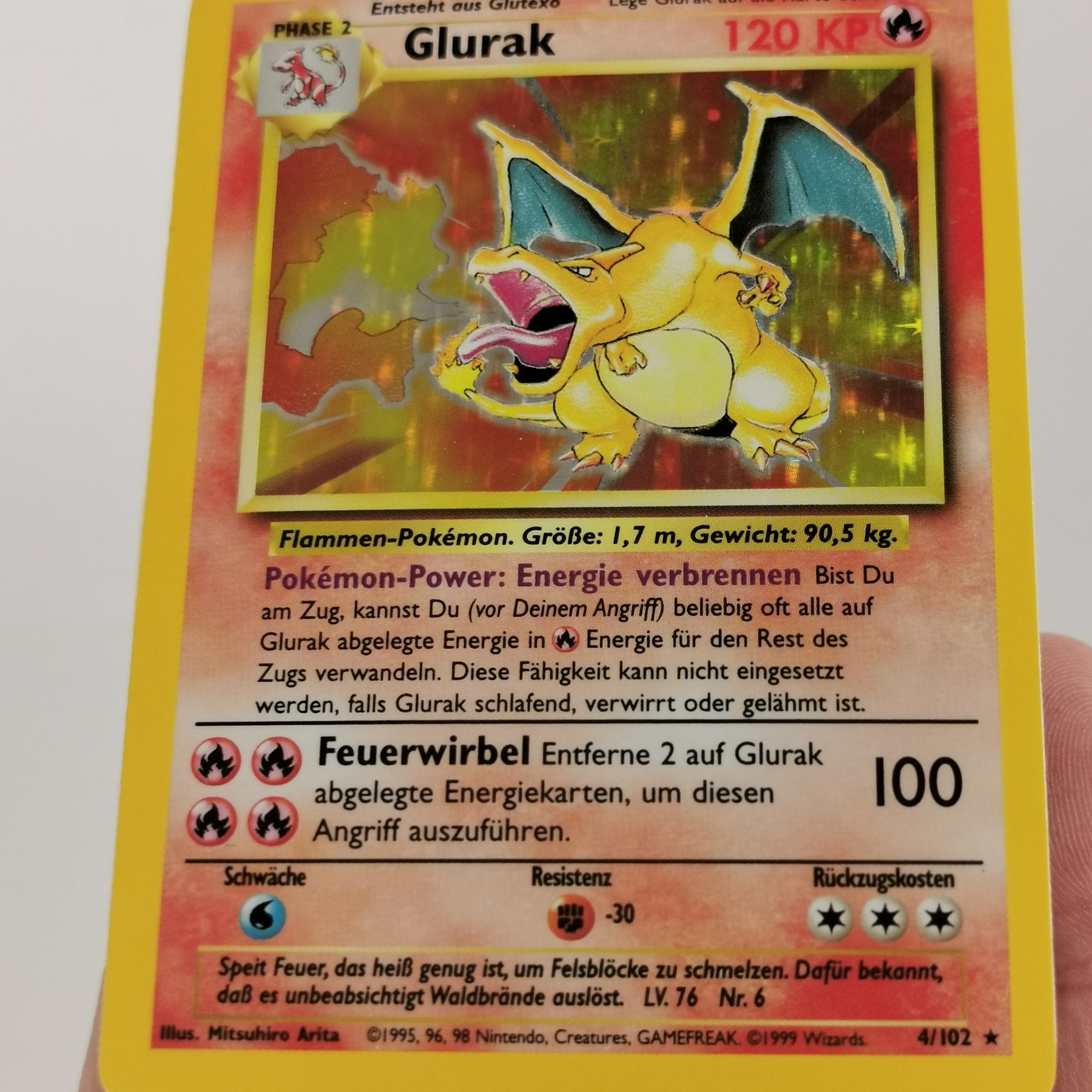 Glurak Baseset Pokemonkarte [PKK]